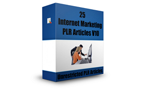 25 Internet Marketing PLR Articles V10