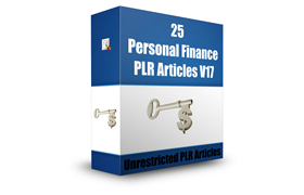 25 Personal Finance PLR Articles V17