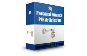 25 Personal Finance PLR Articles V9
