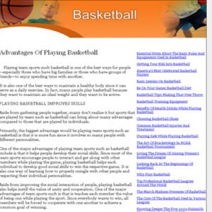 Basketball PLR Articles