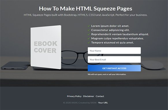 Beautiful HTML Squeeze Page Volume 11