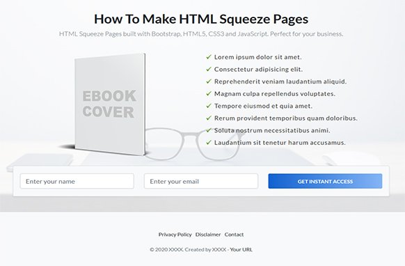 Beautiful HTML Squeeze Page Volume 15
