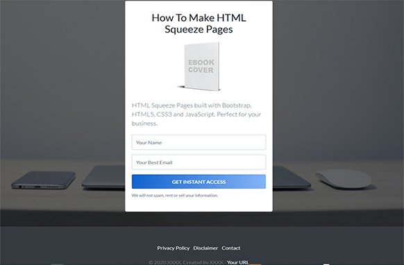 Beautiful HTML Squeeze Page Volume 8