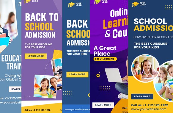 Education Vertical Ad Templates