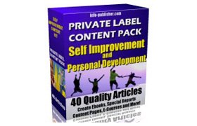 PLR Content Pack Self Improvement