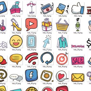 Social Media Hand Drawn Sticker